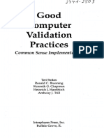 Good Computer Validation Practices: Common Sense Implementation