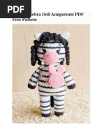 Crochet Zebra Doll Amigurumi PDF Free Pattern