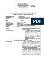 School - Based Learning Action Cell (Slac) For The Month of November 2020