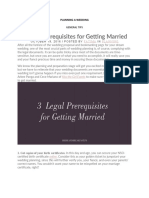 3 Legal Prerequisites For Getting Married: Planning A Wedding