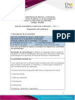 Guía de Actividades y Rúbrica de Evaluación - Unidad 1 - Paso 2 - Desarrollar Diagnóstico Del Problema