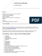 Fórmulas de Excel Esenciales para Marketing