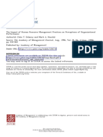 The Impact of Human Resource Management Practices On Perceptions of Organizational Performance. (STUDIED)