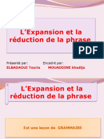 L'Expansion Et La Réduction de La Phrase