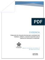 Elaboración de Cláusulas Técnicas para Contratación Del Sistema de Información