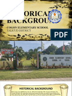 Historical Background: Cogon Elementary School