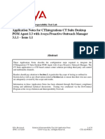 Application Notes For Ctintegrations CT Suite Desktop Pom Agent 3.3 With Avaya Proactive Outreach Manager 3.1.1 - Issue 1.1