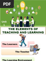 2 Unit 1 Chapter 1 THE ELEMENTS OF TEACHING AND LEARNING