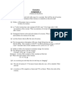 (Chemical Kinetics: Chemistry Assignment - 1