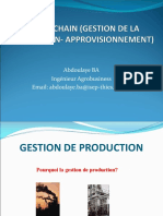 Cours SUPPLY CHAIN (GESTION DE LA PRODUCTION - APPROVISIONNEMENT) ISEP THIES