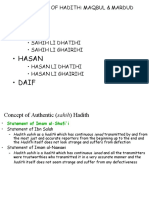 CUHS1 Classification of Hadith MAQBUL MARDUD