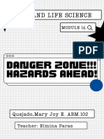 Earth and Life Science: Danger Zone!!! Hazards Ahead!
