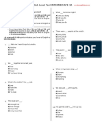 5 - English Level Test Intermediate A3 - Learnenglishteam - Com