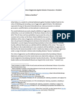 Model Indictment For Crime of Aggression Against Ukraine Prosecutor V President Vladimir Putin