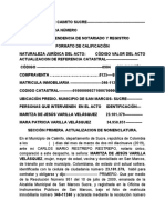 Escritura de Actualizacion de Referencia Catastral y Venta