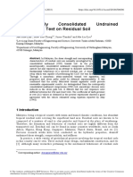 Anisotropically Consolidated Undrained Compression Test On Residual Soil