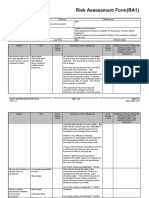 Risk Assessment Form (RA1) : (Action by Whom and Completion Date - Use Separate Action Plan If Necessary)