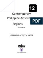 Contemporary Philippine Arts From The Regions: Learning Activtiy Sheet