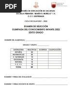 Examen Olimpiada Escuela