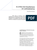 La Crítica de Arquitectura en Latinoamerica Por Josep Maria Montaner