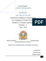 Library Management Guided by Mr. Dhaval Trivedi: Project Report