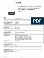 Product Data Sheet: Circuit Breaker Compact Nsx630H, 70 Ka at 415 Vac, Micrologic 2.3 Trip Unit 630 A, 3 Poles 3D