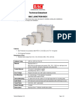 Technical Datasheet Bac Junction Box: Features