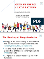 Penggunaan Energi Istirahat, Latihan Pertandingan