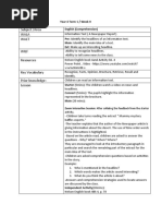 Subject /area Wala Walt Wilf Resources Key Vocabulary Prior Knowledge: Lesson