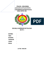 Policia - Boliviana: Curso de Especialización Policial Nivel Sgtos. 2do