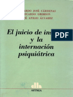 El Juicio de Insania y La Internacion Psiquiatrica