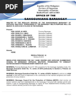 RESOLUTION NO.13 Sanitary Permit To All School Canteen