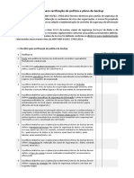 Checklists para Verificacao de Politica e Plano de Backup