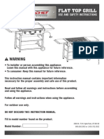 Flat Top Grill: Warning