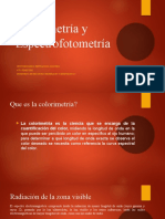 Colorimetría y Espectrofotometría