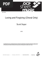 Loving and Forgiving by Scott Soper Choral Only