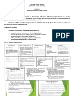 Contemporary World (Outcome-Based Module) Introduction To Globalization General Objective