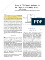 Comparative Study of PID Tuning Methods For Processes With Large & Small Delay Times