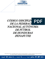 Codigo Disciplinario de FENAFUTH