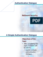 A Simple Authentication Dialogue: Network Security