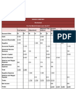 Dixion Company Worksheet For The Month Ended June 30,2017