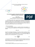 Gaussian Basis Sets