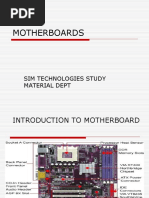 Motherboards: Sim Technologies Study Material Dept