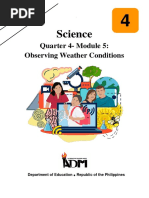 Science: Quarter 4-Module 5: Observing Weather Conditions