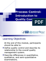 Process Control:: Introduction To Quality Control