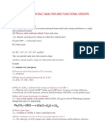 Viva Questions Salt Anlysis and Functional Group