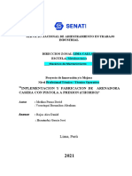 Inplementacion Y Fabricacion de Arenadora Casera Con Pistola A Presion (Chorro) "