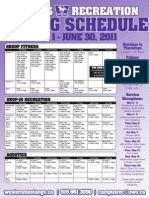 Rec Center Schedule