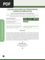 Celdas Solares de Perovskita Como Alternativa para La Electrificación Rural Del Perú