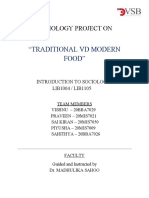 "Traditional VD Modern Food": Sociology Project On